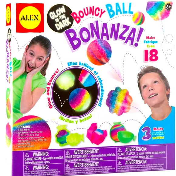 NWT ALEX Toys Craft Glow in the Dark Bouncy Ball Bonanza Creative Kit STEM - Picture 2 of 3